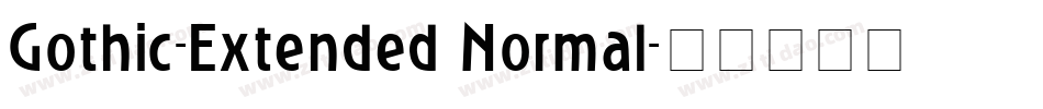 Gothic-Extended Normal字体转换